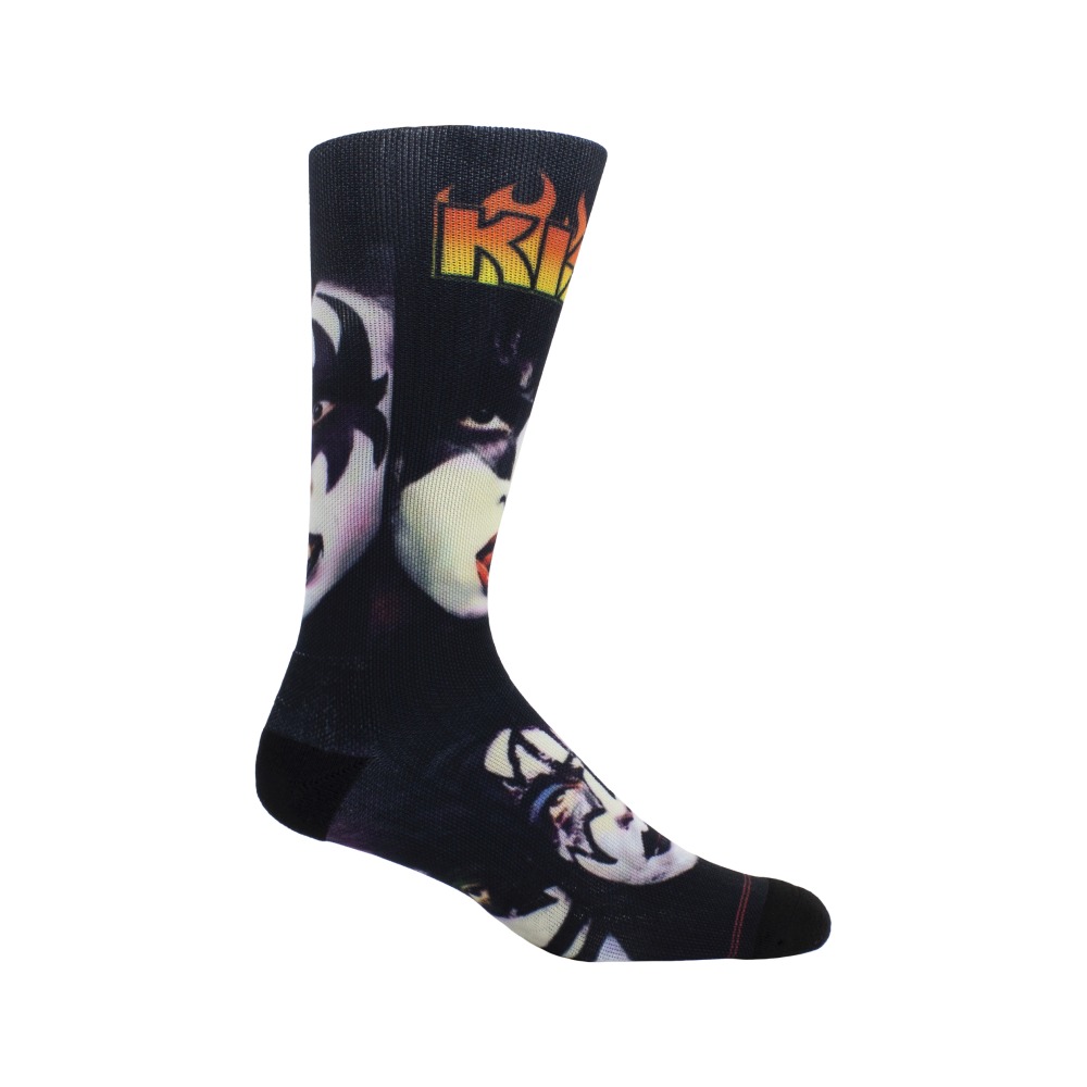 Kiss - Dye Sublimation Crew Sokken - Zwart